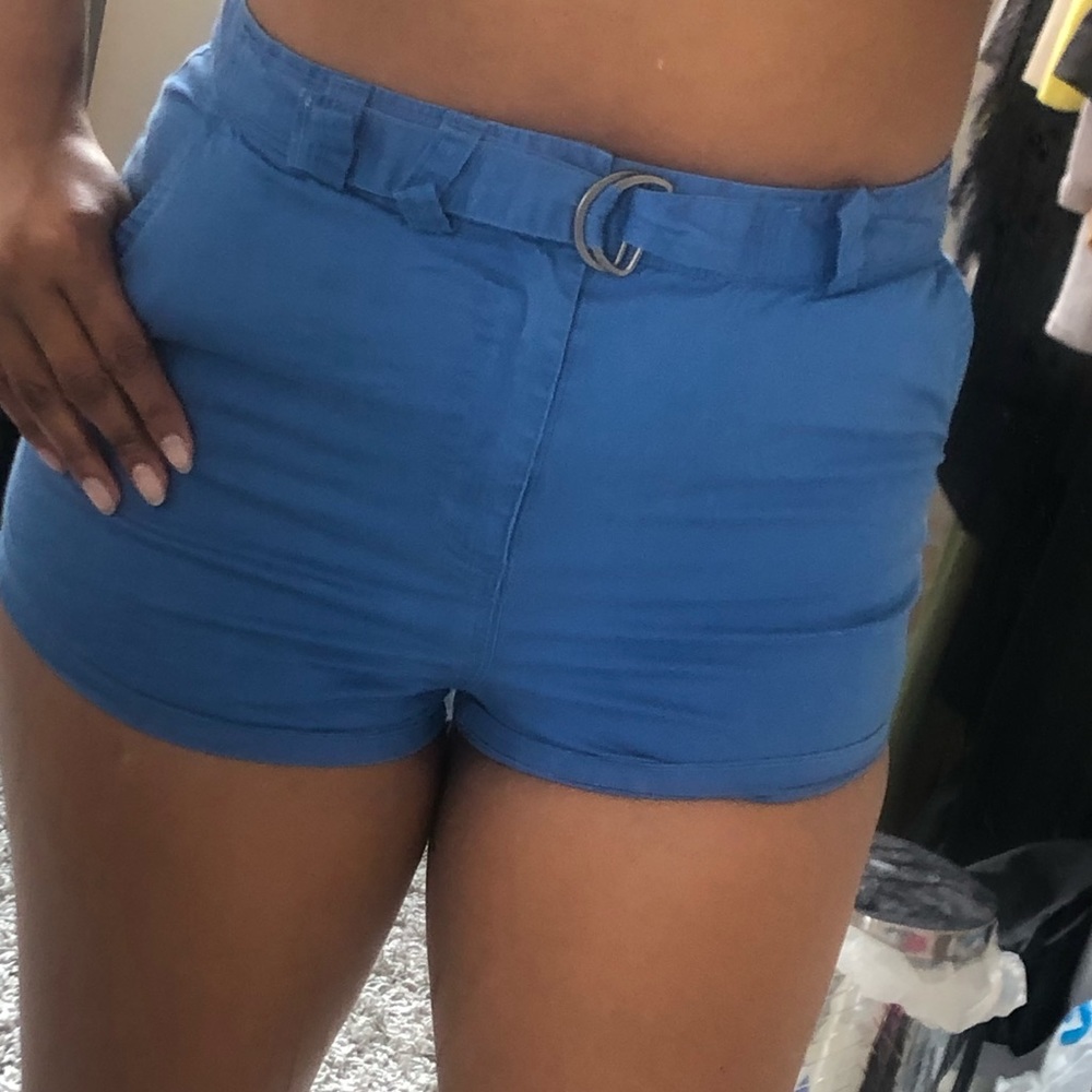 Blue PinUp Belter High-Rise Short